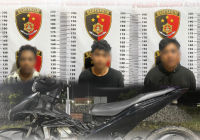 3 Sekawan Maling Motor di Lapangan 7 Februari Pagatan Diringkus Polsek Kusan Hilir