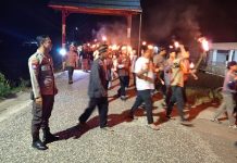 Polsek Jaro Amankan Pawai Takbiran di Desa Jaro dan Desa Nalui