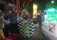 Semarak Pawai Takbiran di Desa Kapar Kabupaten Tabalong, Polsek Murung Pudak Turut Amankan Acara