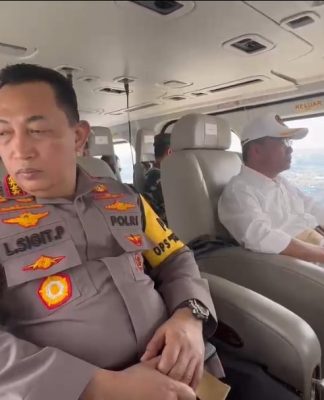 Pastikan Keamanan Arus Balik, Kapolri Patroli Udara Jalur Tol