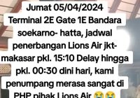 Penumpang Lion Air Rute Jakarta-Makassar Mengamuk, Delay 9 Jam