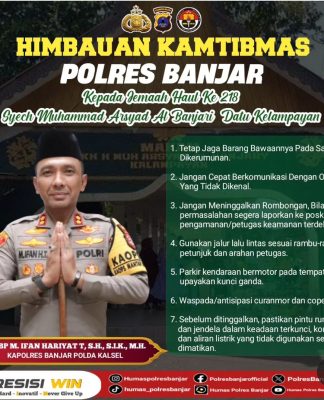 7 Imbauan Polres Banjar untuk Jemaah Haul Datu Kelampayan ke-218