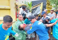 Kecelakaan Parah di Sungai Ulin Banjarbaru, Dua Truk Rusak Berat, Sopir Alami Patah Kaki