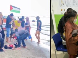 Aksi Heroik Anggota Polsek Angsana ini Selamatkan Dua Bocah Yang Nyaris Tenggelam di Laut