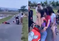 Viral! Tiga Gadis ABG Mabuk Miras Oplosan Fly di Tengah Jalan Desa