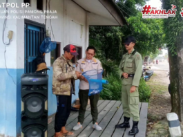 Tak Kantongi Izin, Bapintaan di Jalan Tjilik Riwut Dihentikan Satpol PP Kalteng