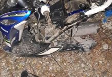 Sepeda Motor Ringsek di Jalan A Yani km 12