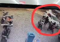 Mantan Suami Bakar Mobil Mantan Istri Depan Minimarket