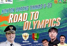 Nonbar Timnas U-23 Indonesia vs Guinea di Lapangan Murjani Banjarbaru