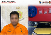 Reskrim Polsek Angsana Hentikan Pengemudi Ayla Kuning, Temukan 3 Paket Sabu