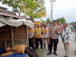 Pria Ditemukan Tak Bernyawa Terbaring di Bangku Warung di Sungai Tabuk