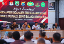 Wakapolres Balangan Pimpin Rapat Bersama KPU Persiapan Peluncuran Pilkada 2024