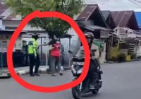 Pria Dorong Anggota Satlantas Polres HSS Akhirnya Minta Maaf