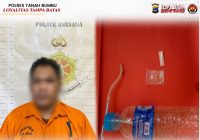 Miliki 2 Paket Sabu, MS Digerebek Polsek Angsana di Desa Mekar Jaya
