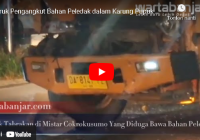 VIDEO: Truk Diduga Bermuatan Bahan Peledak Kecelakaan di Jalan Mistar Cokrokusumo Banjarbaru