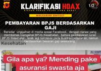 Cek Fakta Iuran BPJS Kesehatan Menyesuaikan Besaran Gaji