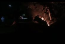 Mobil Terbakar di Gunung Kayangan