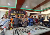 Gengster Banjarbaru Diamankan, Anak di Bawah Umur Buat Sajam dari Plat Merah