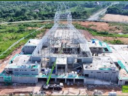 Pembangunan Masjid Raya Syekh Muhammad Arsyad Al-Banjari Sudah Capai 79 Persen