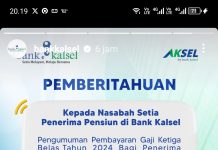 Bank Kalsel Salurkan Gaji ke-13 Sejak 3 Juni 2024
