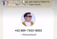 Waspada Nomor Whatsapp Mengatasnamakan Ridwan Kamil