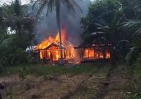 Kebakaran Desa Panjampang HSS, Sementara Dua Bangunan Terbakar