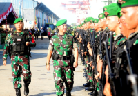 15 Bulan Bertugas di Perbatasan RI-PNG, Personel Yonif 623/BWU Tiba di Pelabuhan Trisakti Banjarmasin