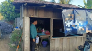 Lokasi warung korban mengalami pembacokan di Haruai, Tabalong. (wartabanjar.com - Ist. Humas Polres Tabalong)