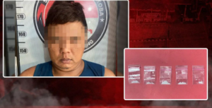Pelaku dan barang bukti sabu yang diamankan polisi. (wartabanjar.com - Ist. Humas Polres Tabalong)