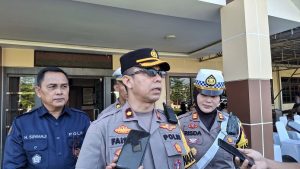 Wakapolres Banjar Kompol Faisal Amri Nasution memberikan keterangan pers usai apel Operasi Patuh Intan 2024, Senin. (wartabanjar.com - Nurul Octaviani)