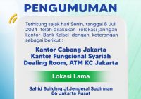 Kantor Bank Kalsel Cabang Jakarta Pindah di Lokasi Baru