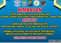 Pembukaan MTQ, Jalan Martapura Lama Esok Ditutup