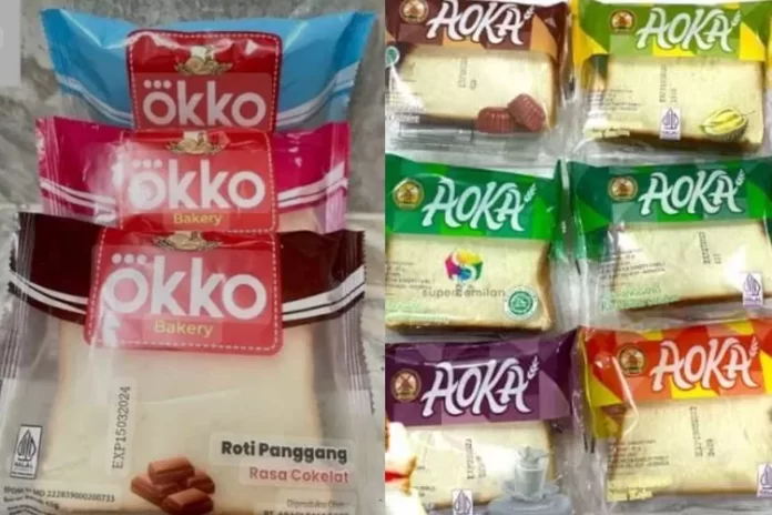 Roti Okko dan Roti Aoka yang dilakukan pengujian oleh Badan POM. (Net)