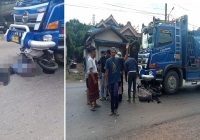 Tabrakan Motor vs Truk Tangki BBM di Gunung Raja Tanah Laut