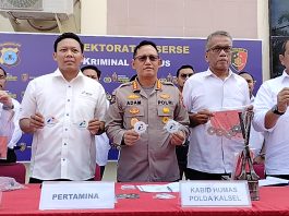 Polda Kalsel Sita 9,5 Ton Oli Curah dari Bengkel di Jalan Trikora Banjarbaru