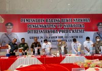 Polda Kalsel Blender 29 Kilogram Sabu dan Amankan 52 Tersangka
