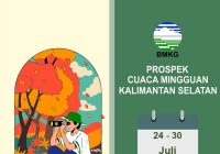Prakiraan, Prospek Cuaca Kalsel Sepekan 24-30 Juli 2024