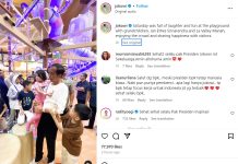 Keseruan Presiden Jokowi dan Kedua Cucunya di Akhir Pekan