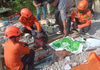 Satu Orang Tewas Tertimpa Reruntuhan Bangunan di Kayu Tangi Banjarmasin