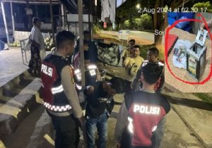 Maling kotak sumbangan di Jalan Trikora diringkus patroli Samapta Polres Banjarbaru, Jumat dini hari.