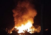 4 Rumah Terbakar di Desa Sungai Pinang HSU