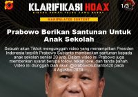 Cek Fakta Prabowo Beri Santunan Rp 20 Juta Kepada Anak Sekolah