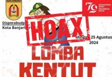 Disbudporapar : Tak Ada Lomba Kentut di Lapangan Murjani