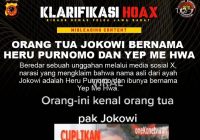 Cek Fakta Orangtua Presiden Jokowi
