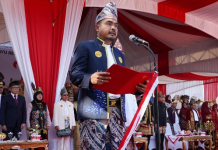 Ketua DPRD Banjarmasin Bacakan Teks Proklamasi Kemerdekaan RI di Balai Kota