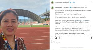 Mbak Rara si pawang hujan mengunggah foto ia berada di SHB Banda Aceh. (wartabanjar.com - Ist. Instagram)