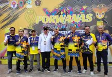 Emas Pertama dari Atlet Balogo Beregu PWI di Porwanas XIV Kalsel