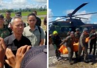 TNI Evakuasi Pilot Helikopter Yang Dibunuh dan Dibakar OPM