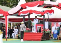 Wabup Muh Rusli Pimpin Upacara Penurunan Bendera HUT RI Ke-79 di Kabupaten Tanah Bumbu