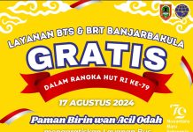 Gratis! Bus BTS Banjarbakula dan BRT Hari ini BRT